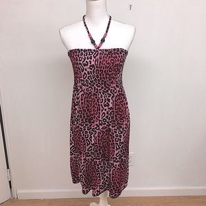 Pink Leopard Sundress/ Cover Up Size OS